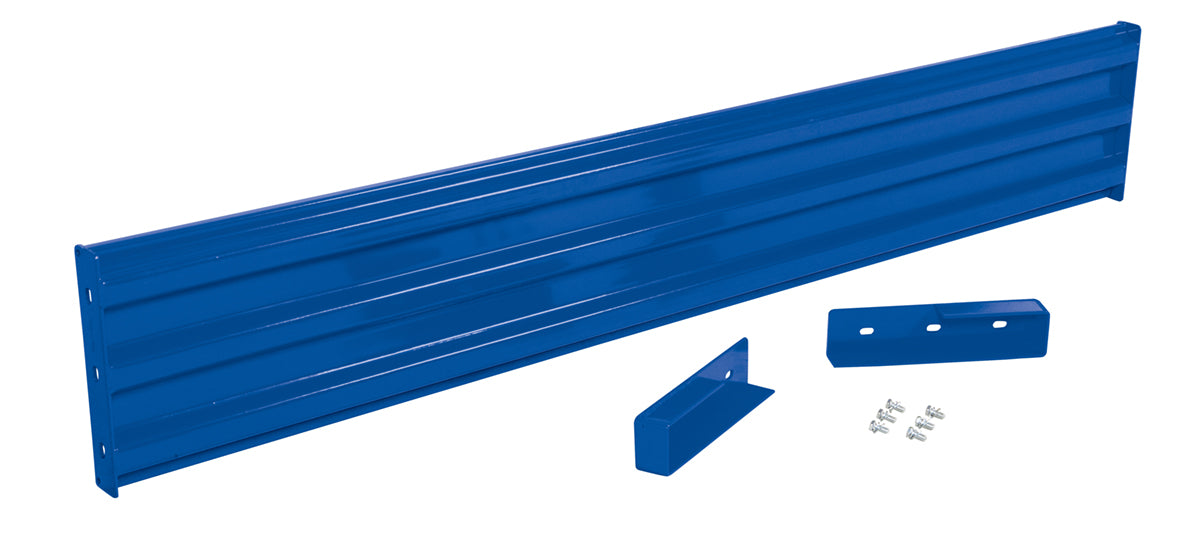 Vestil GR-F3R-DI-8-BU Steel 3 Ribbed Drop In Style Guard Rail 89.875 in. Length Blue