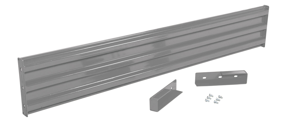 Vestil GR-F3R-DI-8-GYSG Steel 3 Ribbed Drop In Style Guard Rail 89.875 in. Length Gray Semi Gloss