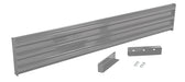 Vestil GR-F3R-DI-8-GYSG Steel 3 Ribbed Drop In Style Guard Rail 89.875 in. Length Gray Semi Gloss