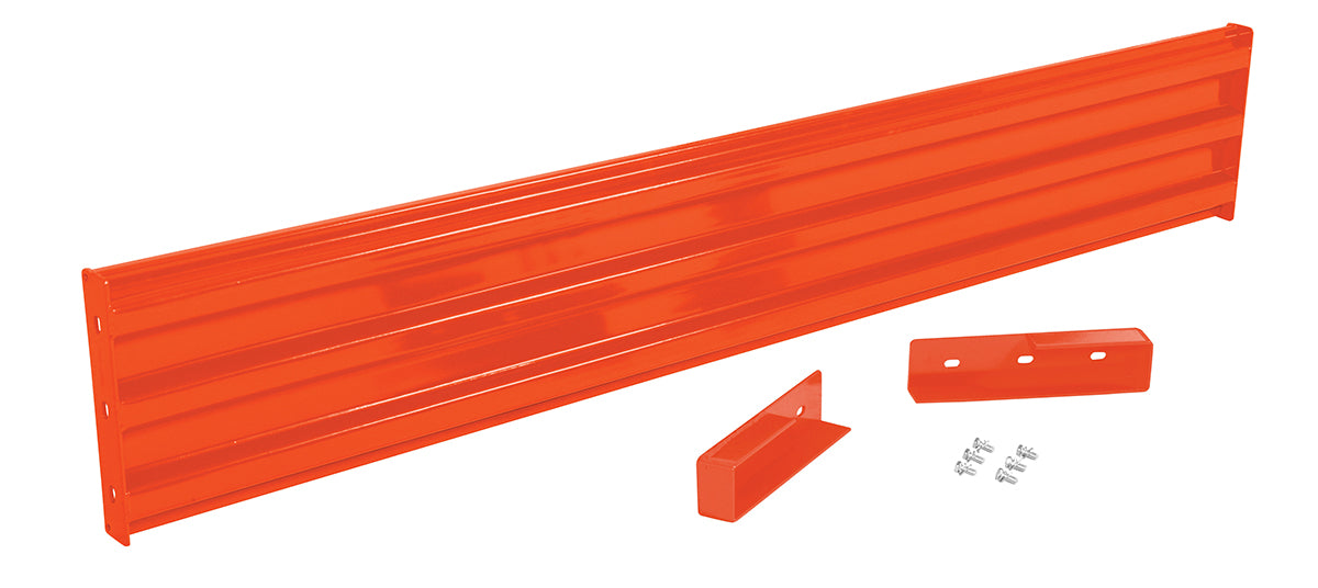 Vestil GR-F3R-DI-8-OR Steel 3 Ribbed Drop In Style Guard Rail 89.875 in. Length Orange