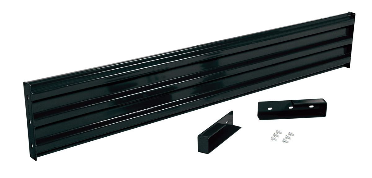 Vestil GR-F3R-DI-9-BK Steel 3 Ribbed Drop In Style Guard Rail 101.875 in. Length Black