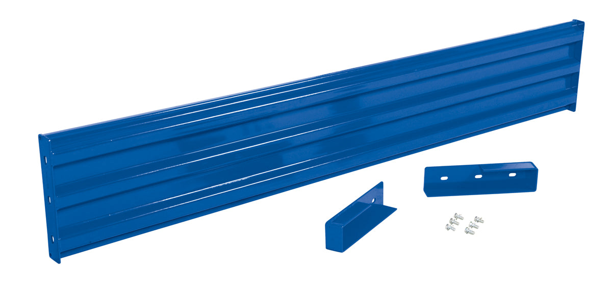 Vestil GR-F3R-DI-9-BU Steel 3 Ribbed Drop In Style Guard Rail 101.875 in. Length Blue