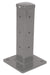 Vestil GR-F3R-DI-TP18-GYSG Steel Rigid Tube Post Drop In 18 in. For 3 Ribbed Drop In Style Guard Rails Gray Semi Gloss