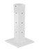 Vestil GR-F3R-DI-TP18-WT Steel Rigid Tube Post Drop In 18 in. For 3 Ribbed Drop In Style Guard Rails White