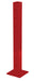 Vestil GR-F3R-DI-TP42-RD Steel Rigid Tube Post Drop In 42 in. For 3 Ribbed Drop In Style Guard Rails Red