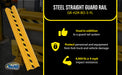 Vestil GR-H2R-BO-5-YL steel straight guard rail feature overview 2