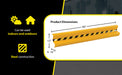 Vestil GR-H2R-BO-5-YL steel straight guard rail feature overview 1