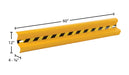 Vestil GR-H2R-BO-5-YL steel straight guard rail dimensions diagram