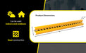 Vestil GR-H2R-BO-9-YL steel straight guard rail feature overview 1