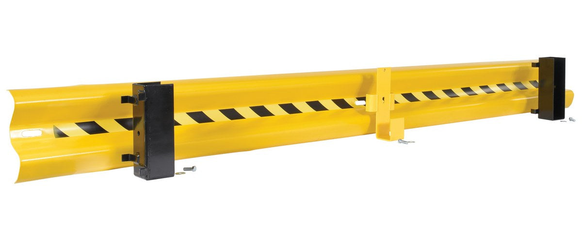 Vestil GR-H2R-DI-11-YL Steel Drop In Guard Rail 2 Ribbed 132 in. Length Yellow