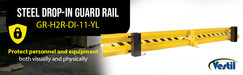 Vestil GR-H2R-DI-11-YL steel drop in guard rail feature overview 3