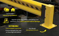 Vestil GR-H2R-DI-11-YL steel drop in guard rail feature overview 4