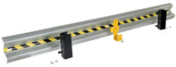 Vestil GR-H2R-DI-9-HDG Galvanized Steel Drop In Guard Rail 2 Ribbed 108 in. Length Gray