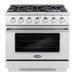 Cosmo 4-Piece Appliance Package - 30-Inch Gas Range, Wine Cooler, Dishwasher and Refrigerator with Water Dispenser in Stainless Steel (COS-4PKG-637) Cosmo