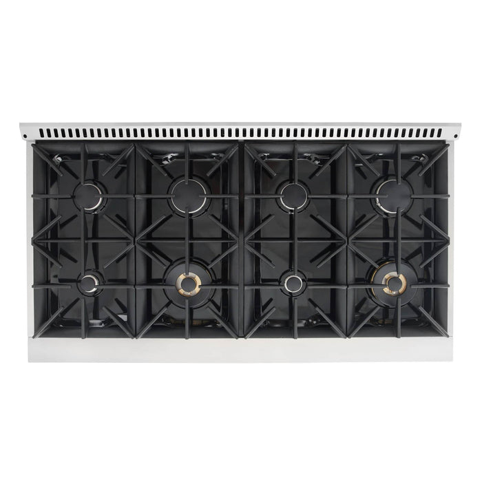 Cosmo 48-Inch 5.5 Cu. Ft. Double Oven Gas Range with 8 Italian Burners in Stainless Steel (COS-GRP486G) Cosmo