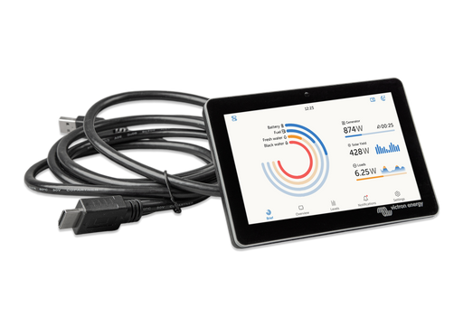 Victron GX Touch 50 5 inch touchscreen display for Cerbo GX - angle view