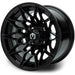 MODZ Galaxy 12x7 Glossy Black Wheel & X Comp Golf H/T Tire golf cart wheel and tire – view 2