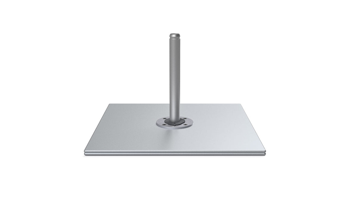 Ledge Lounger Ultra Cantilever Square Galvanized Steel Plate Stack Base-600 Lbs — Matte Silver