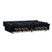 Forno Ambassador 48-inch gas cooktop in black left angled view