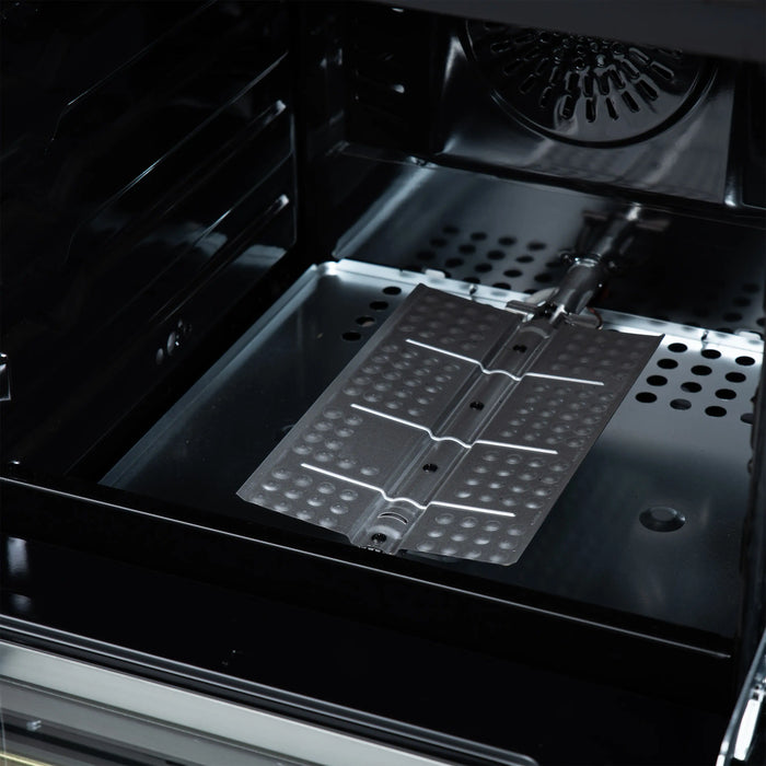 Forno Breno 24-Inch Freestanding Gas Range in Black with Antique Brass Trim (FFSGS6272-24BLK)