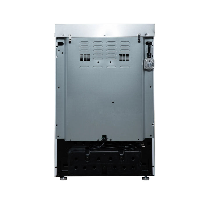 Forno Breno 24-Inch Freestanding Gas Range in White with Antique Brass Trim (FFSGS6272-24WHT)