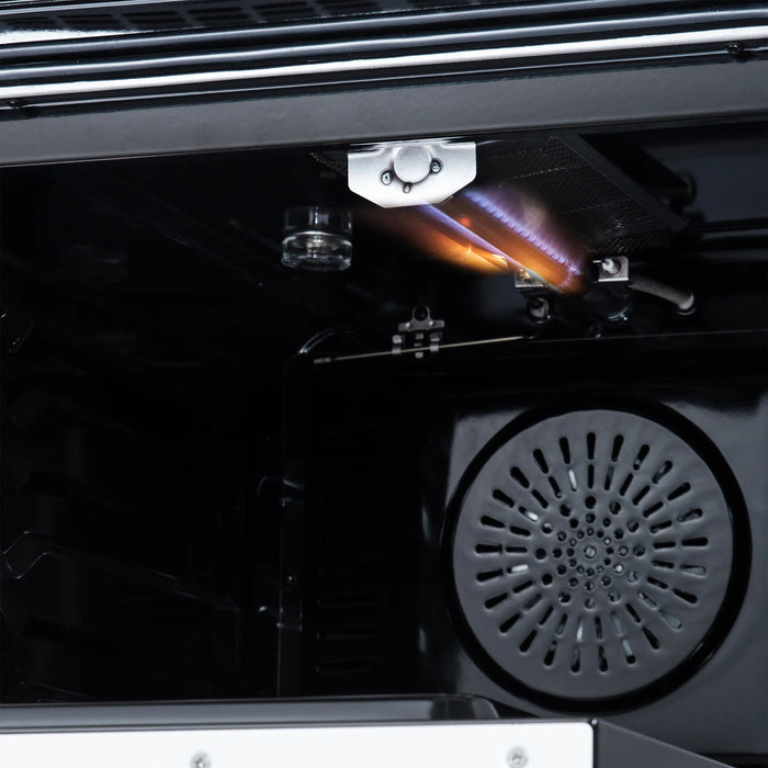 Forno Lamazze 20-Inch Freestanding Gas Range in White with Antique Brass Trim (FFSGS6265-20WHT)