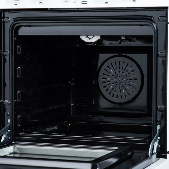 Forno Lamazze 20-Inch Freestanding Gas Range in White with Antique Brass Trim (FFSGS6265-20WHT)