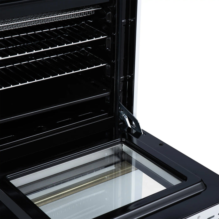 Forno Breno 24-Inch Freestanding Gas Range in White with Antique Brass Trim (FFSGS6272-24WHT)