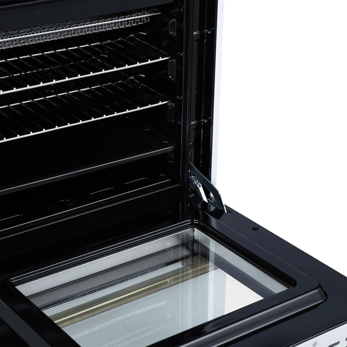 Forno Lamazze 20-Inch Freestanding Gas Range in White with Antique Brass Trim (FFSGS6265-20WHT)