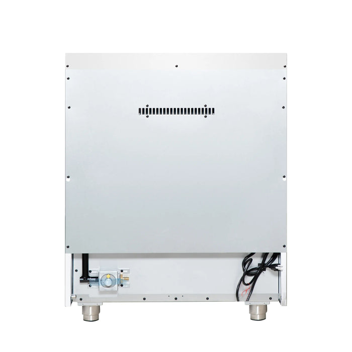 Forno Massimo 30-Inch Freestanding Gas Range with 4 Burners and 4.32 Cu. Ft. Convection Oven in Black with Antique Brass Handle (FFSGS6239-30BLK)