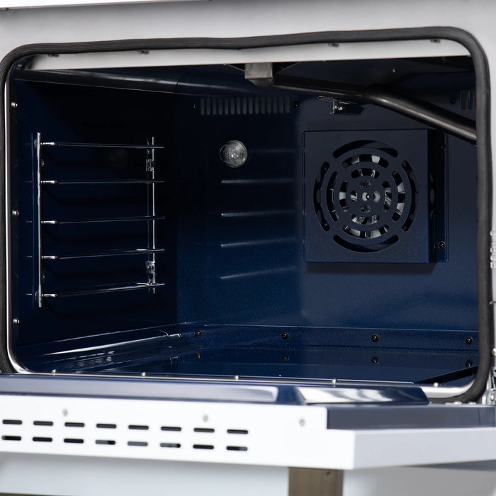 Forno Massimo 30-Inch Freestanding Gas Range with 4 Burners and 4.32 Cu. Ft. Convection Oven in Black with Antique Brass Handle (FFSGS6239-30BLK)