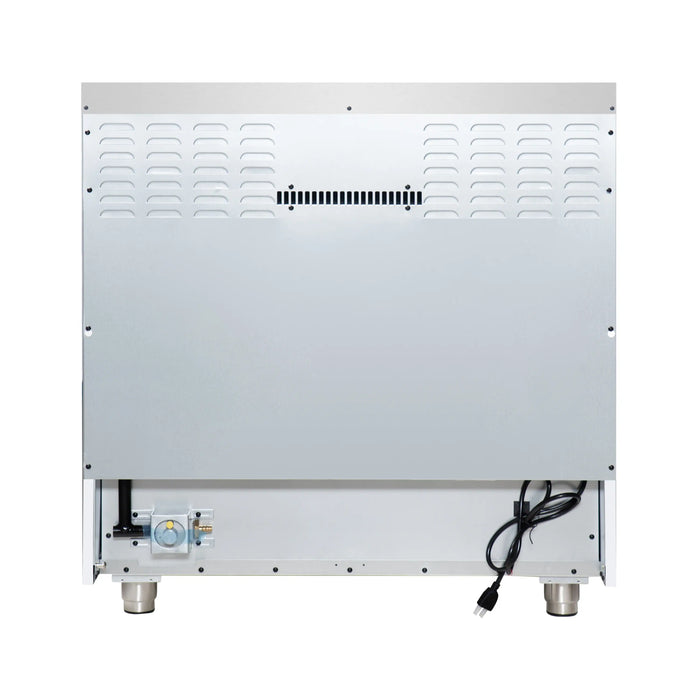 Forno Massimo 36-Inch Freestanding Gas Range with 6 Burners &  5.36 Cu.Ft. Convection Oven in White with Antique Brass Handle (FFSGS6239-36WHT)