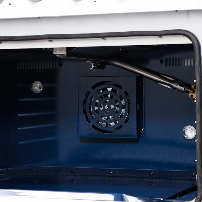 Forno Massimo 36-Inch Freestanding Gas Range with 6 Burners &  5.36 Cu.Ft. Convection Oven in White with Antique Brass Handle (FFSGS6239-36WHT)