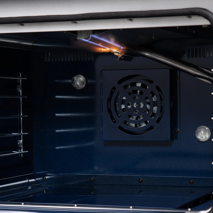 Forno Massimo 48-Inch Freestanding Gas Range with 8 Burners &  6.58 Cu.Ft. Convection Oven in Black with Antique Brass Handle (FFSGS6239-48BLK)