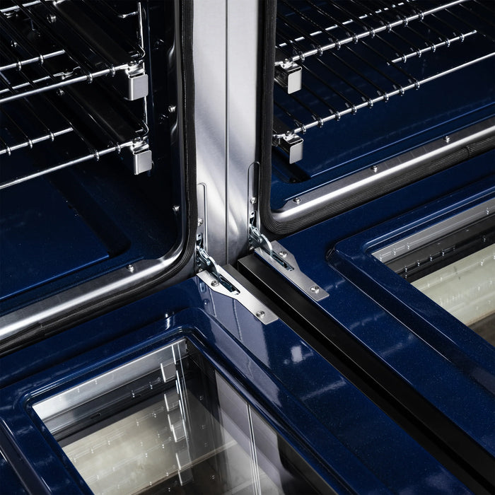 Forno Massimo 48-Inch Freestanding Gas Range with 8 Burners &  6.58 Cu.Ft. Convection Oven in Black with Antique Brass Handle (FFSGS6239-48BLK)