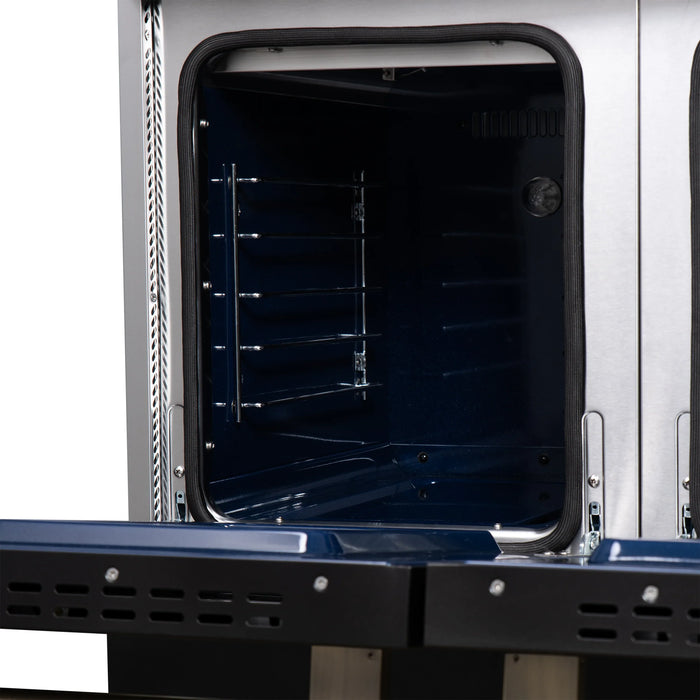 Forno Massimo 48-Inch Freestanding Gas Range with 8 Burners &  6.58 Cu.Ft. Convection Oven in Black with Antique Brass Handle (FFSGS6239-48BLK)