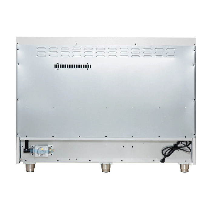 Forno Massimo 48-Inch Freestanding Gas Range with 8 Burners &  6.58 Cu.Ft. Convection Oven in White with Antique Brass Handle (FFSGS6239-48WHT)