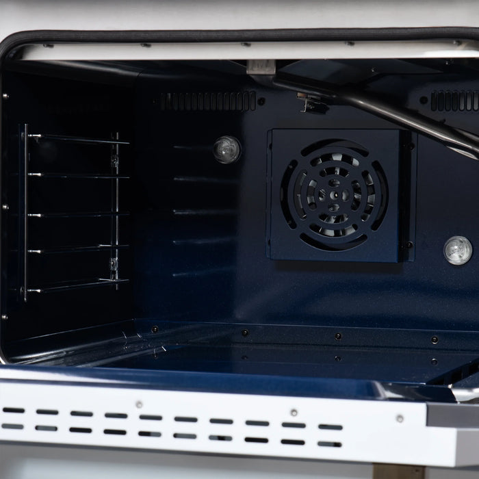 Forno Massimo 48-Inch Freestanding Gas Range with 8 Burners &  6.58 Cu.Ft. Convection Oven in White with Antique Brass Handle (FFSGS6239-48WHT)