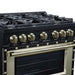 Forno Ambassador 36-inch gas range in black left angled view, alternate