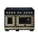 Forno Ambassador 48-inch gas range in black front view