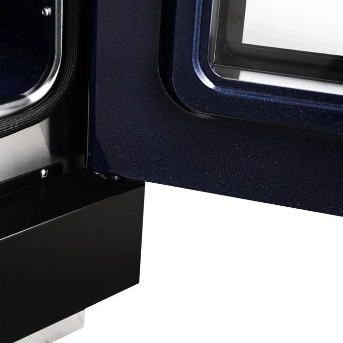 Forno Capriasca 30-Inch Freestanding French Door Gas Range with 4 Burners and 4.32 Cu.Ft. Convection Oven in Black with Antique Brass Handle (FFSGS6460-30BLK)