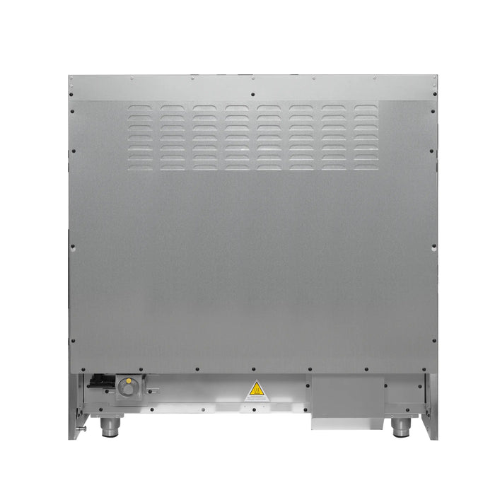 Forno Galiano 36-Inch Gas Range with 6 Burners and 5.36 Cu.Ft. Convection Oven in Black with Antique Brass Trim (FFSGS6244-36BLK)