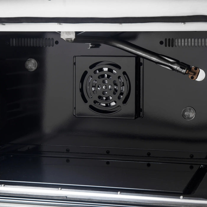 Forno Galiano 36-Inch Gas Range with 6 Burners and 5.36 Cu.Ft. Convection Oven in Black with Antique Brass Trim (FFSGS6244-36BLK)