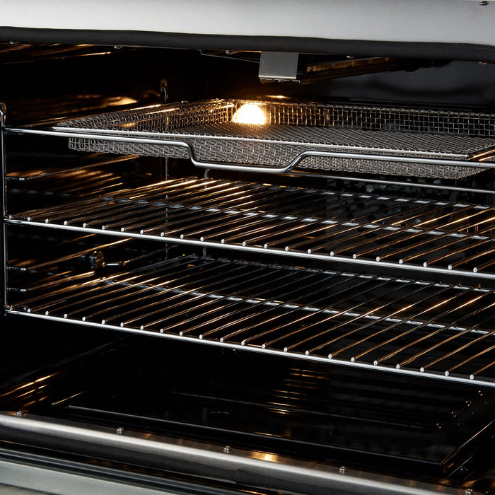 Forno Giovanni 30-Inch Gas Range with 5 Burners and 4.32 Cu.Ft. Convection Gas Oven with Temperature Gauge in Black with Antique Brass Trim (FFSGS6274-30BLK)