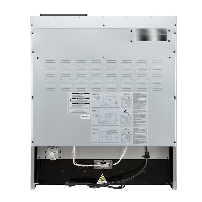 Forno Giovanni 30-Inch Gas Range with 5 Burners and 4.32 Cu.Ft. Convection Gas Oven with Temperature Gauge in White with Antique Brass Trim (FFSGS6274-30WHT)