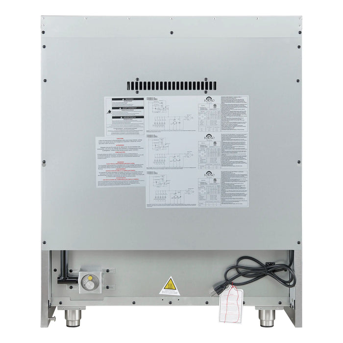 Forno Galiano 30-Inch French Door Gas Range with 5 Burners and 4.32 Cu.Ft. Convection Oven in White with Antique Brass Trim (FFSGS6444-30WHT)