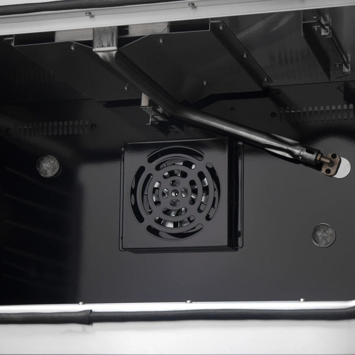 Forno Galiano 36-Inch French Door Gas Range with 6 Burners and 5.36 Cu.Ft. Convection Oven in Black with Antique Brass Trim (FFSGS6444-36BLK)