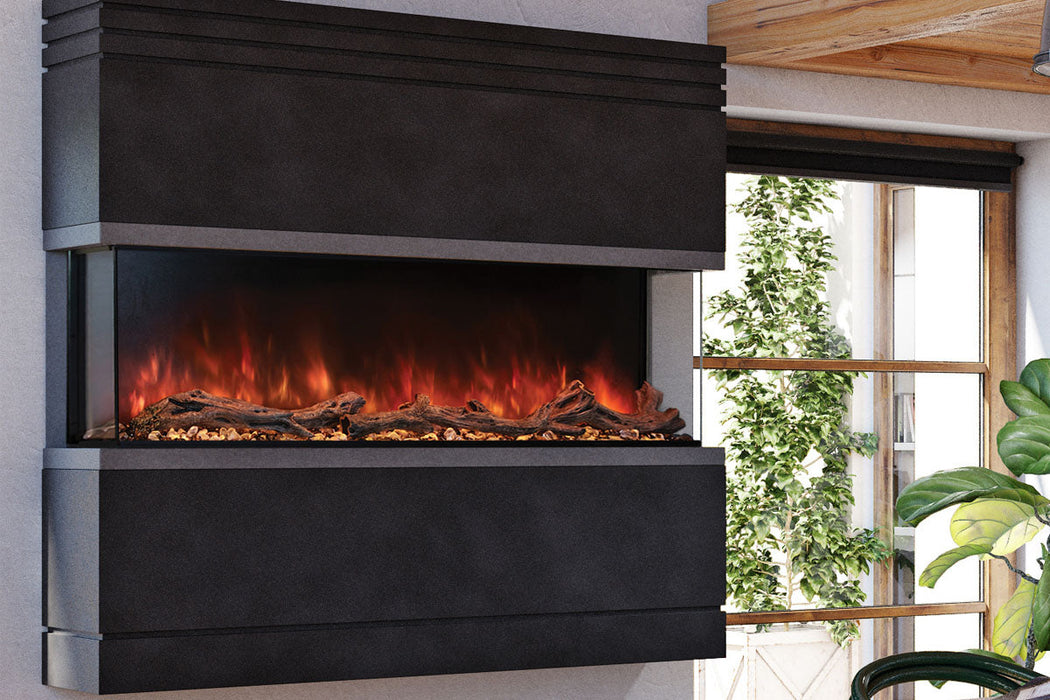 Landscape Pro Multi 56-inch 3-Sided / 2-Sided Built In Electric Fireplace - angle view