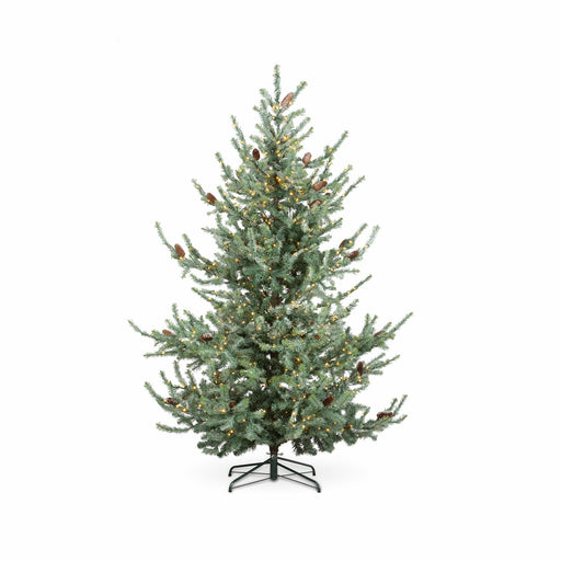 7.5' Iced Blue Spruce Tree with Micro Lights H-099-3-864-16H - angle view