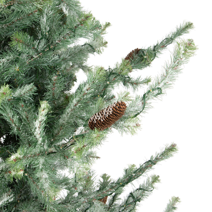 7.5' Iced Blue Spruce Tree with Micro Lights H-099-3-864-16H - detail close-up